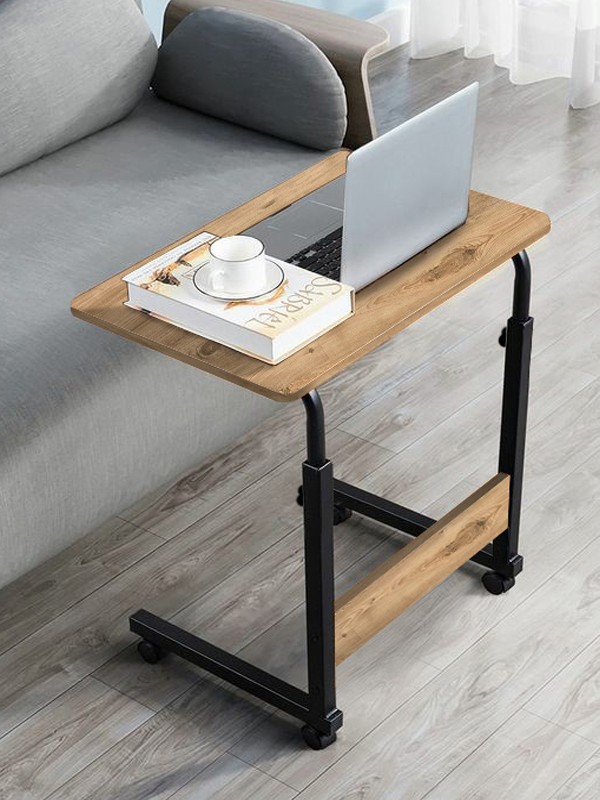 servetavcı Yükseklik Ayarlı Laptop Sehpası  Atlantik Çam 40 x 60 cm (Tekerli)