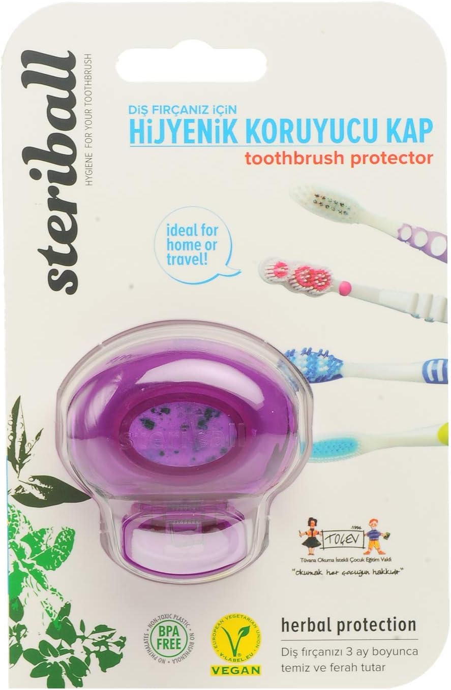 STERIBALL ŞARJLI VE PİLLİ DİŞ FIRÇALARI İÇİN HİJYENİK DİŞ FIRÇASI KORUMA KABI-2’Lİ TURKUAZ X 2