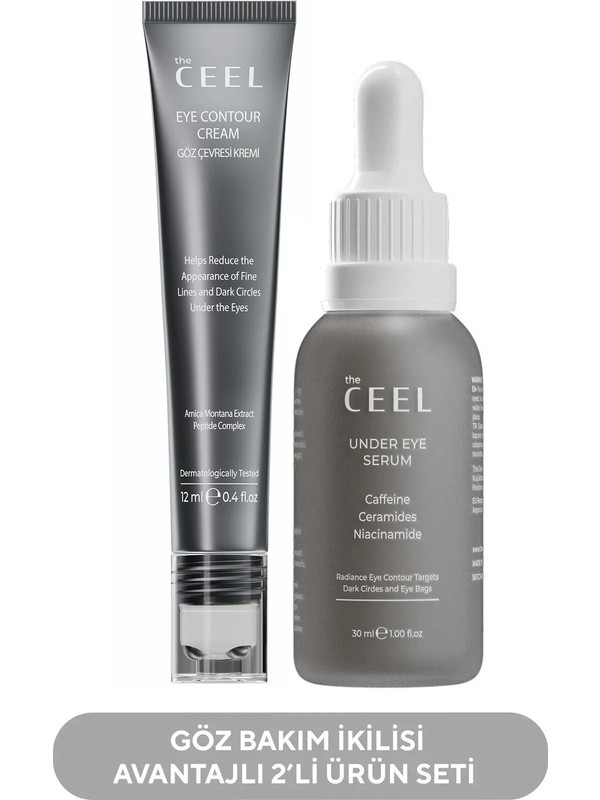 The Ceel Göz Bakım Seti – Morluk ve Torbalanma Karşıtı Göz Kremi ve Serum 2’li Set