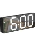 Triline Aynalı LED Dijital Masa Saati Termometre Alarm Takvimli Dikdörtgen Şekil Modern Tasarım/ADPT