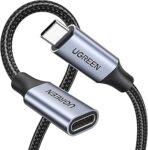 Ugreen Gen2 100 W Thunderbolt 3 Type-C to Type-C Örgülü Uzatma Kablosu 50 cm