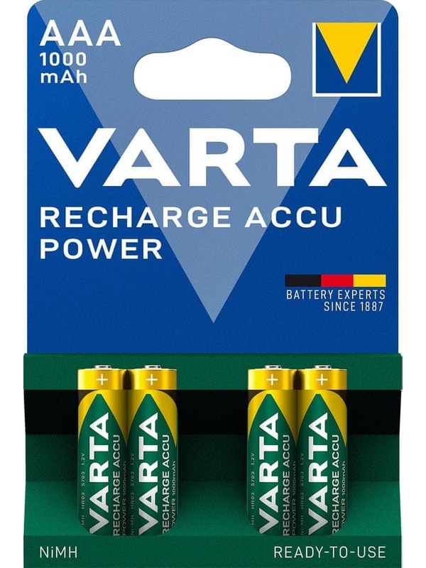 Varta 57033 1000 Mah Şarj Edilebilir İnce Kalem Pil 4’lü