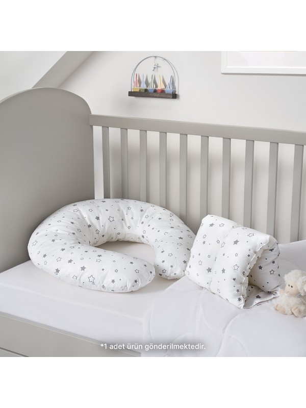 Yataş %100 Pamuk Emzirme ve Destek Minderi – Ergonomik, Çok Yönlü, 55x55x12 cm, Anne ve Bebek İçin