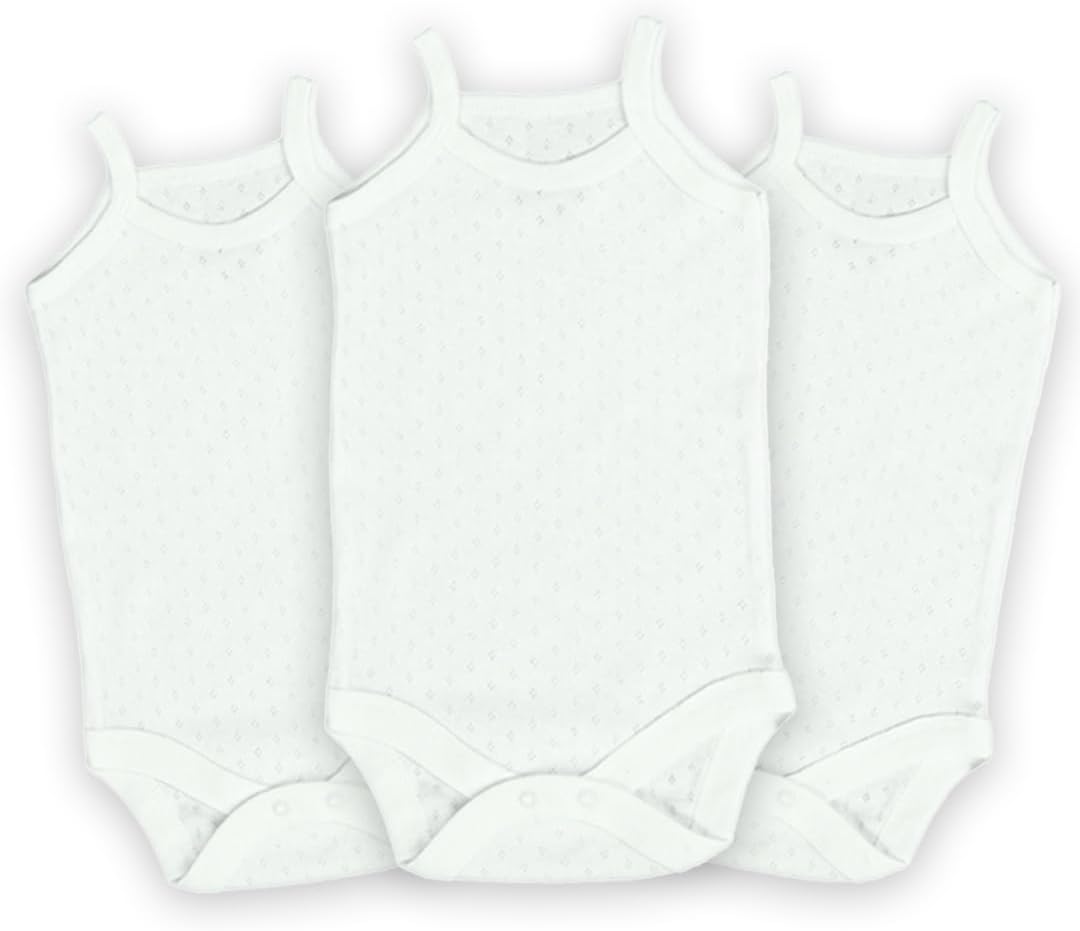 5’li Ribana Bebek Atlet Body Zıbın Raporlu Çıtçıtlı Beyaz 100% Pamuk – Ribana Bebek Body zıbın