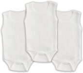 3’lü Ribana Bebek Atlet Body Zıbın Raporlu Çıtçıtlı Beyaz 100% Pamuk – Ribana Bebek Body zıbın