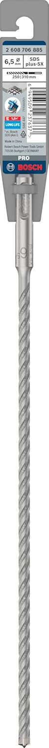 Bosch 1x PRO SDS plus-5X Kırıcı Delici Delme Ucu (Donatılı Beton, Beton, Ø 10,00 mm, Professional Aksesuar Kırıcı Delici)