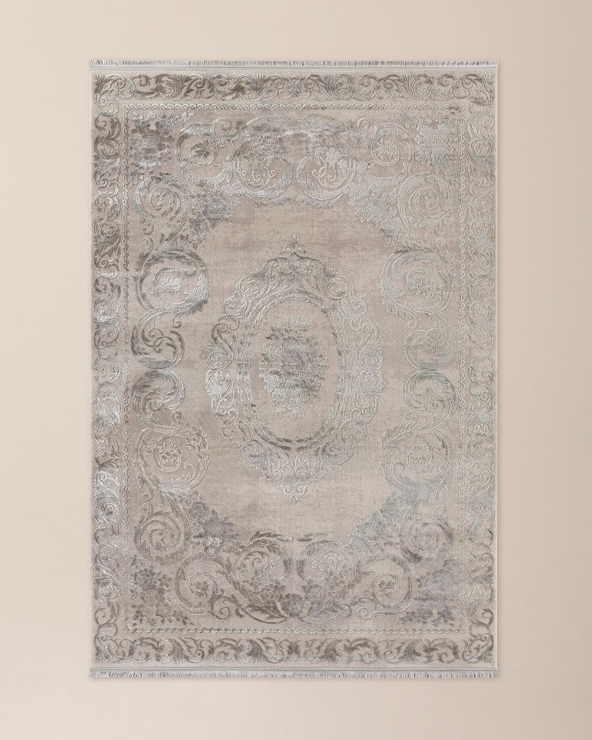 Madame Coco Pluie Rölyef Halı, Bej, 150 x 230