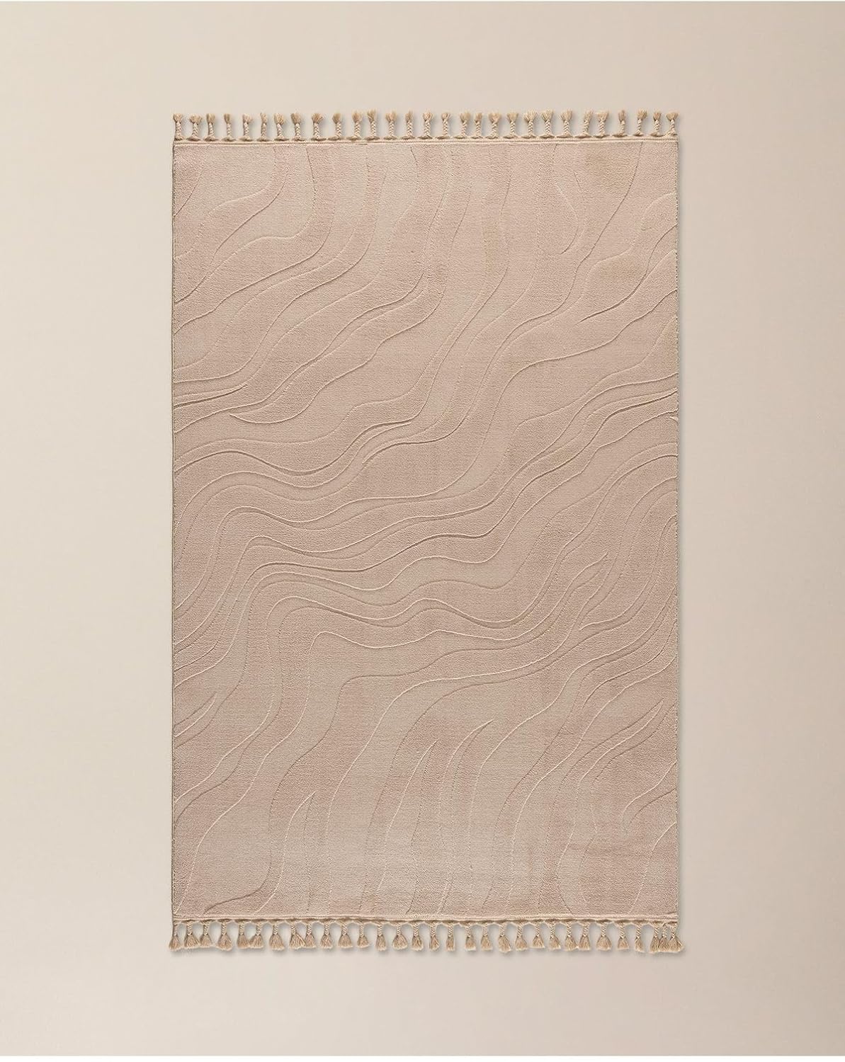 Madame Coco Pluie Rölyef Halı, Beyaz, 150 x 230