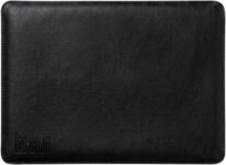 Minimalist 13 İnç Laptop Kılıfı, Vegan Deri, Su İtici Özellikli, Bilgisayar Notebook Laptop Çantası (Siyah, 13 İnç)