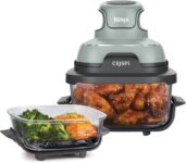 Ninja CRISPi 4-in-1 Taşınabilir Cam Hazneli Pişirme Sistemi – Sage Green FN101EUSG