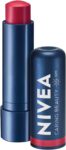 NIVEA SPF30 Kırmızı Renkli Dudak Bakım Kremi,4,8gr,24 Saat Nemlendirme,E Vitamini,Organik Badem Yağı,Shea Yağı,Dudak Ve Yanaklar İçin,Allık Etkisi,Mineral Yağı Bulunmaz