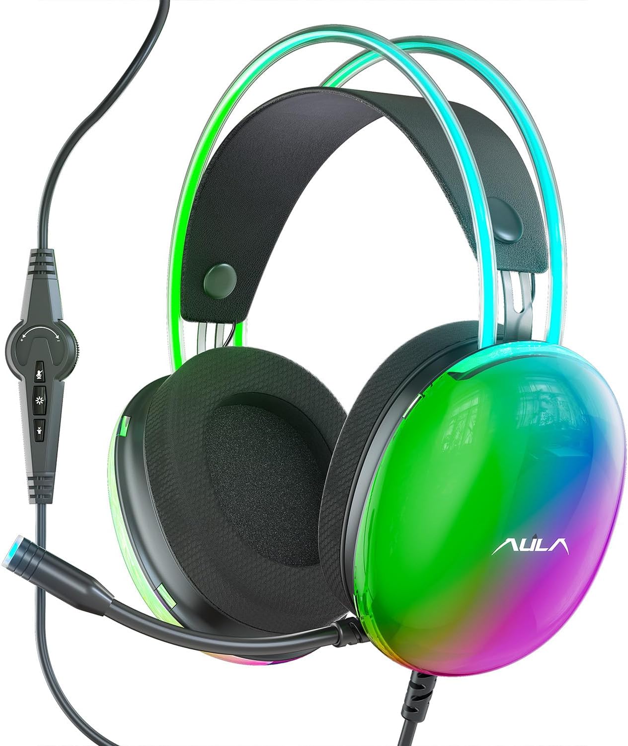 Aula S505 RGB USB Gaming Mikronfonlu Oyuncu Kulaklığı Siyah