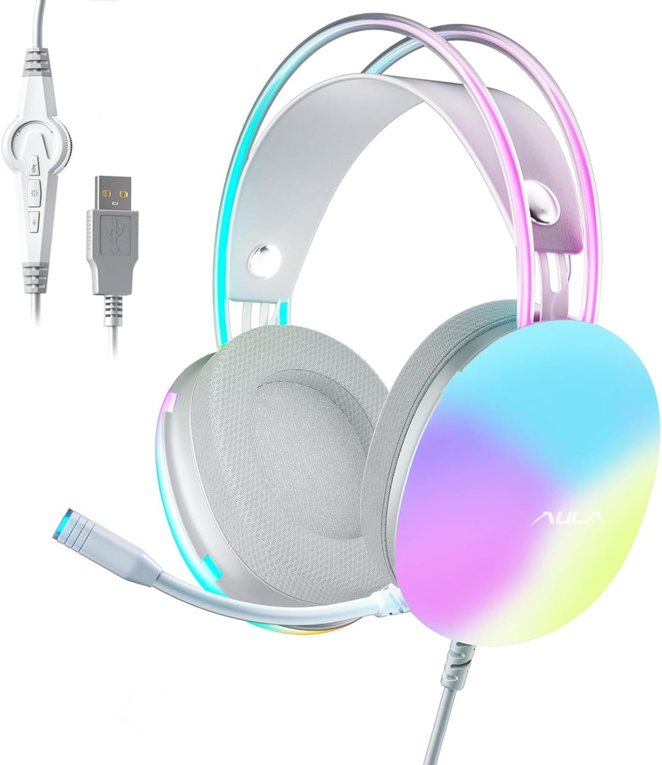 Aula S505 RGB USB Gaming Mikronfonlu Oyuncu Kulaklığı Yeşil