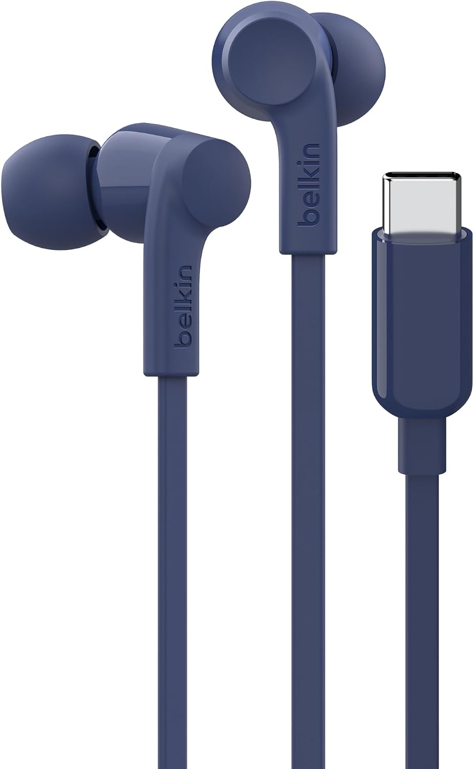 Belkin SoundForm Kablolu Kulaklık (Mavi) – Mikrofonlu Kulak İçi Tasarım, USB-C Konnektör, iPhone 15, iPad Mini, Galaxy ve Android Cihazlarla Uyumlu